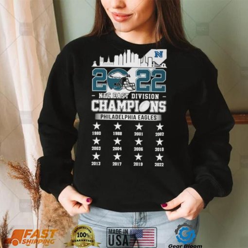 2022 NFC East Champions Philadelphia Eagles Skyline Shirt