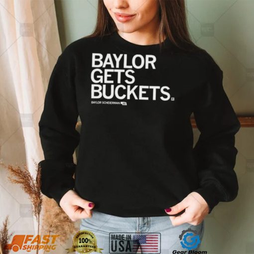 Baylor Scheierman Creighton Bluejays Baylor gets Buckets shirt