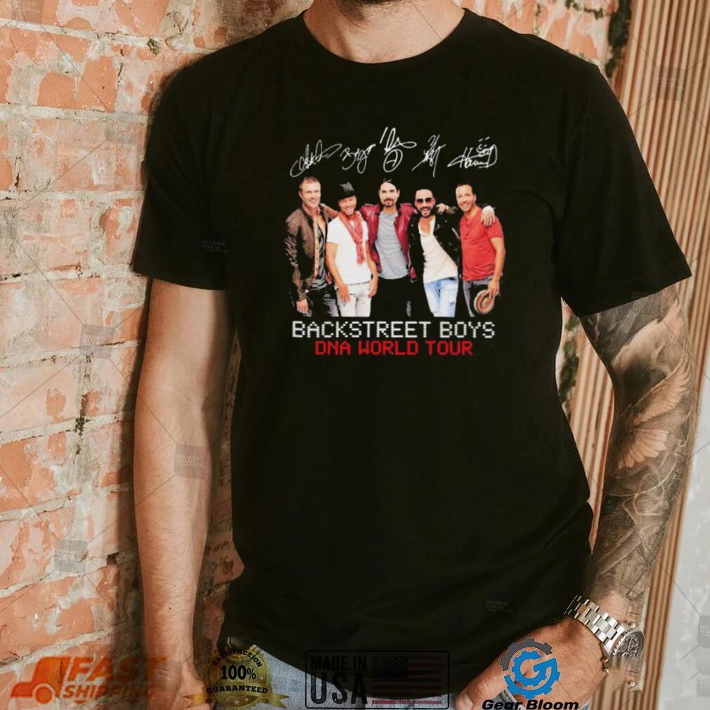 Boygroup Backstreet Boys Dna World Tour Bsb With Signature Black Ver Shirt