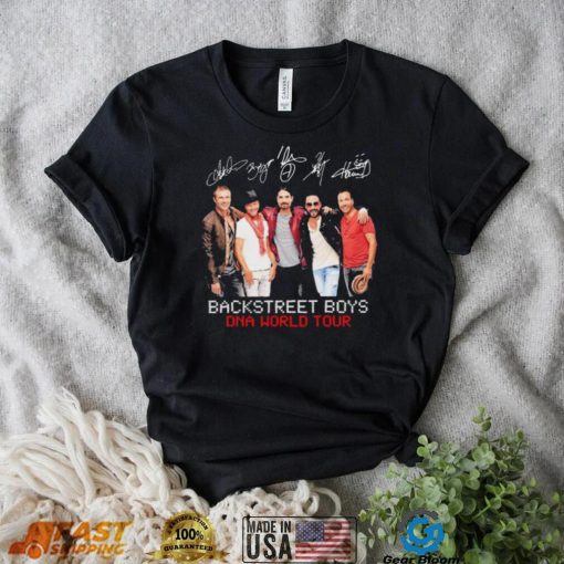 Boygroup Backstreet Boys Dna World Tour Bsb With Signature Black Ver Shirt