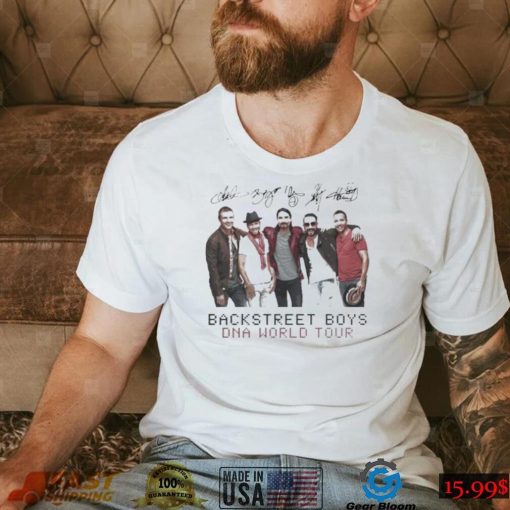 Boygroup Backstreet Boys Dna World Tour Bsb With Signature White Ver Shirt