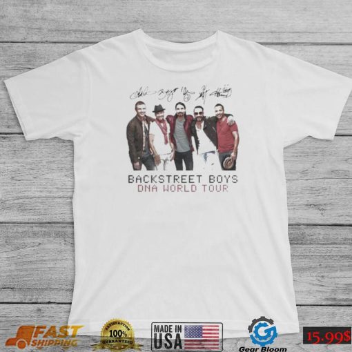 Boygroup Backstreet Boys Dna World Tour Bsb With Signature White Ver Shirt