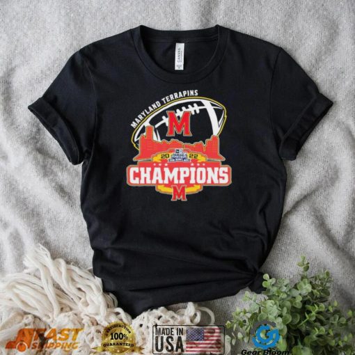 Champion Maryland Terrapins Logo Pinstripe Bowl City 2022 Shirt