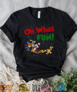 Christmas Oh What Fun Holiday Mickey And Donald Under Snow shirt