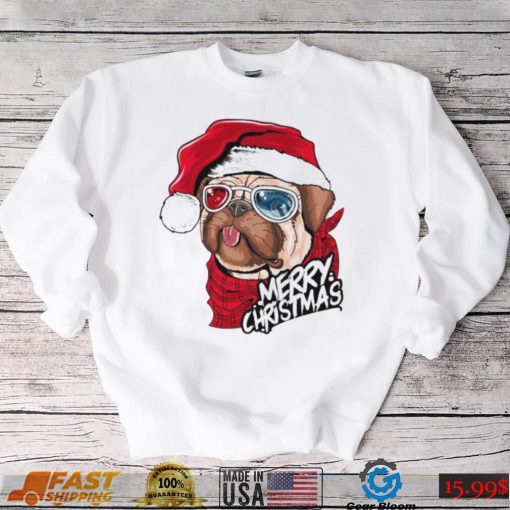 Cute Pug Merry Christmas And Happy New Year Shirt