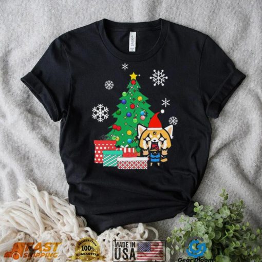 Cute Red Panda Aggretsuko Around The Christmas Tree Shirt