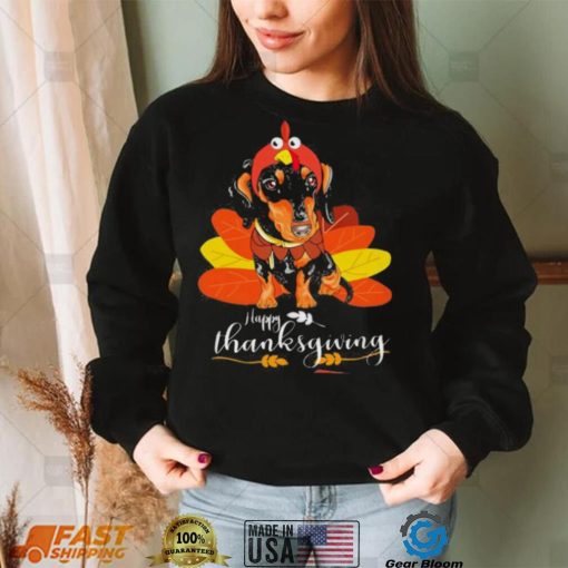 Dachshund Happy thanksgiving shirt