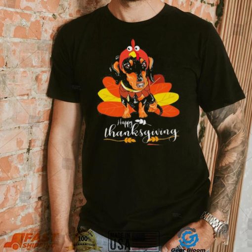 Dachshund Happy thanksgiving shirt