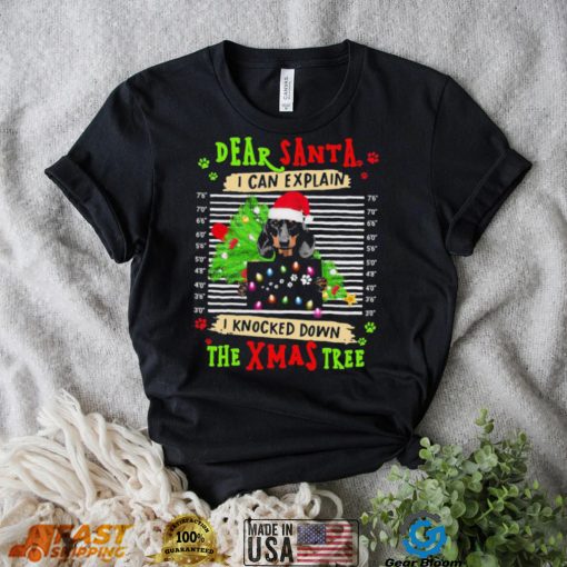 Dear Santa Dog I Can Explain I Knocked Down The Xmas Tree Shirt