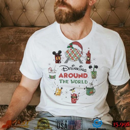 Disney Drinking Around The World Merry Christmas shirt