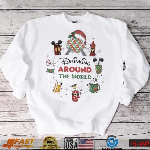 Disney Drinking Around The World Merry Christmas shirt