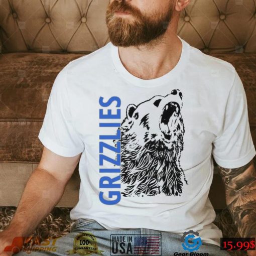 Distressed Grizzly Bear Sports Or Workout Design Memphis Grizzlies Shirt