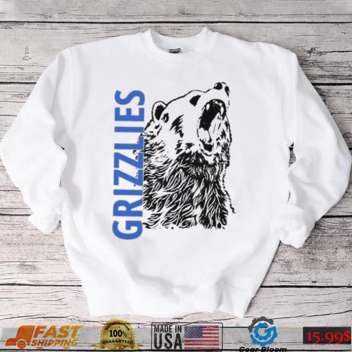 Distressed Grizzly Bear Sports Or Workout Design Memphis Grizzlies Shirt