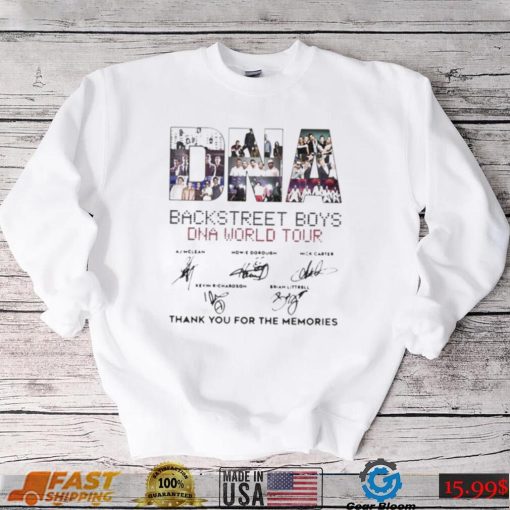 Dna Backstreet Boys Dna World Tour Thank You For The Memories Shirt