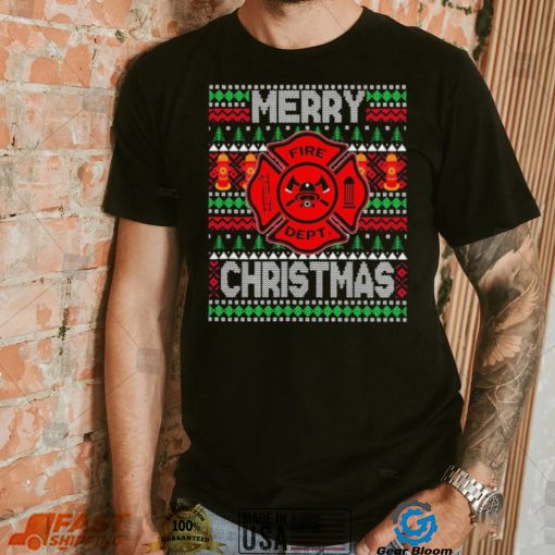 Fire Department Rescue Team Firefighter Christmas Shirt