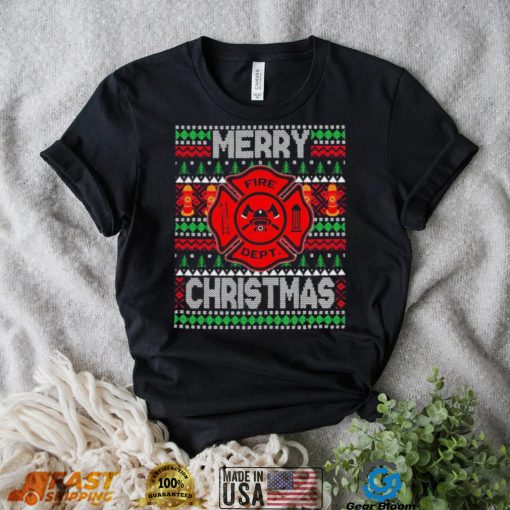 Fire Department Rescue Team Firefighter Christmas Shirt