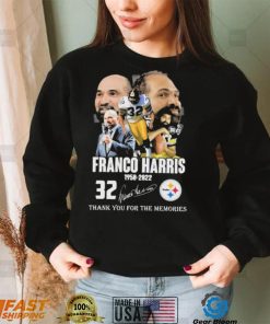 Franco Harris 1950 2022 Thank You For The Memories Signatures Shirt