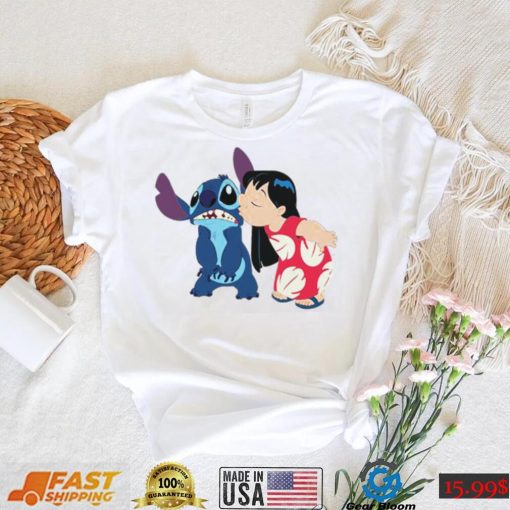 Funny Disney Valentine’s Day Lilo Kiss Stitch Valentines Day T shirt