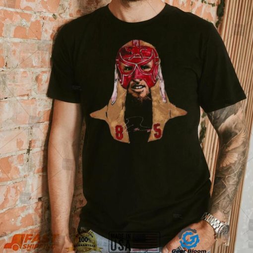 George Kittle San Francisco Luchador Mask Portrait Signature Shirt