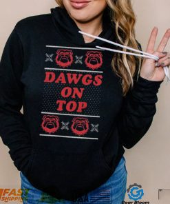 Georgia Dawgs On Top Tacky Christmas Ugly Shirt