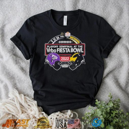 Glendale Arizona TCU Horned Frogs vs Michigan Wolverines CFP Semifinal Vrbo Fiesta Bowl 2022 Shirt