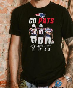 Go Pats Rhamondre Stevenson Mac Jones And Damien Harris Signatures Shirt