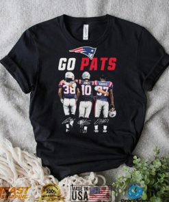 Go Pats Rhamondre Stevenson Mac Jones And Damien Harris Signatures Shirt