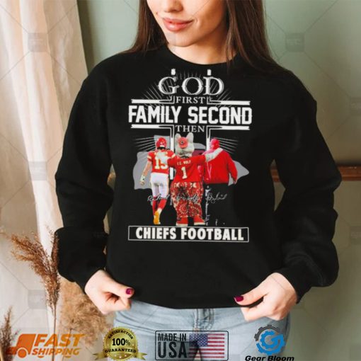 God Family First Second Character Signature Chiefs Football Shirt