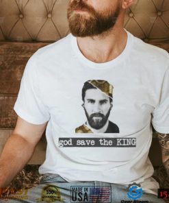 God save the king king Lionel Messi the goat t shirt