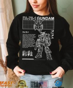Gundam Fa 78 1 Black And White Mobile Suit Gundam shirt