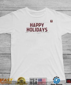 Happy holidays from troy athletics 2022 poster shirt