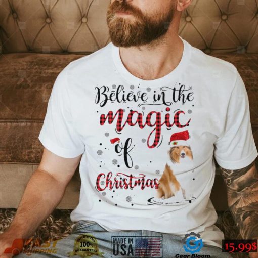 I Believe In The Magic Of Christmas Snow Rough Collie 1 Sweatt shirt
