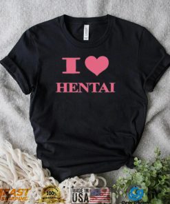 I Love Hentai HardDriveMag Pink Heart Shirt
