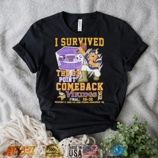 I Survived The 33 Point Comeback Skol Vikings Shirt