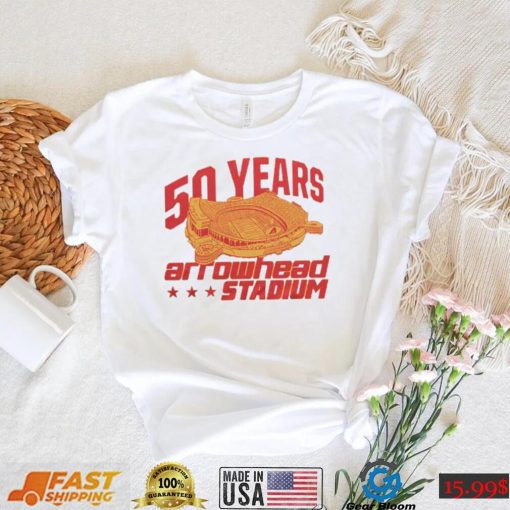 50 Years at Arrowhead Stadium Kansas City Football shirt