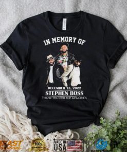 In Memory Of December 13, 2022 Stephen Boss Thank You For The Memories T Shirt