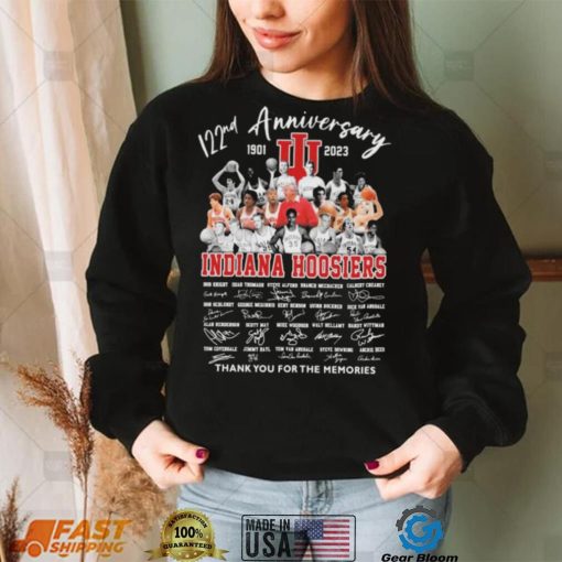 Indiana Hoosiers 122nd Anniversary 1901 2023 Thank You For The Memories Signatures Shirt