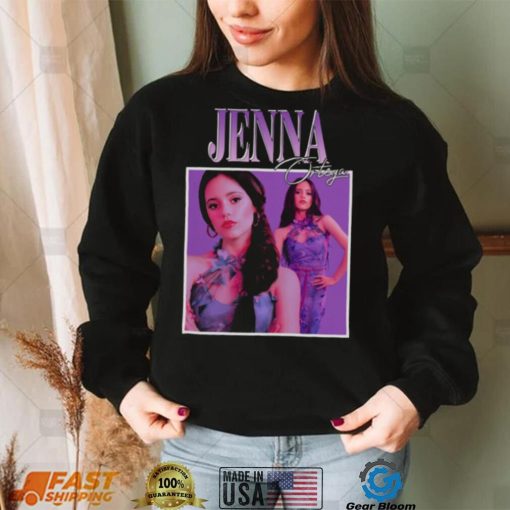 Jenna Ortega Purple Portrait Wednesday Addams Family shirt