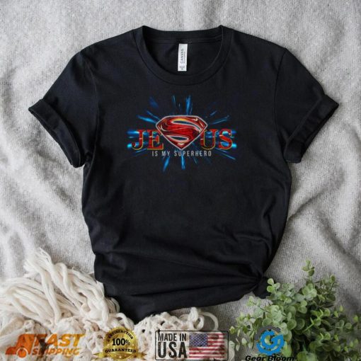 Jesus is my superhero superman logo t shirt