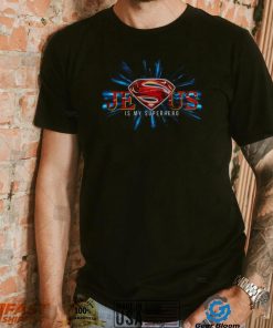 Jesus is my superhero superman logo t shirt