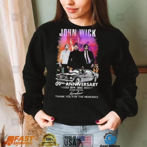 John Wick 09th Anniversary 2014 – 2023 Keanu Reeves Thank You For The Memories T Shirt