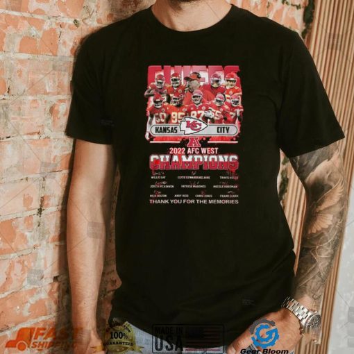 Kansas City Chiefs 2022 AFC West Champions Thank You For The Memories Signatures Shirt