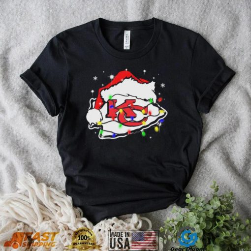 Kansas City Chiefs Santa Hat Christmas Light Shirt