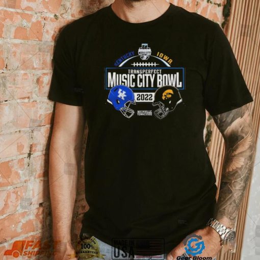 Kentucky Wildcats Vs Iowa Hawkeyes 2022 Transperfect Music City Bowl Match up Shirt