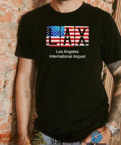 LAX Los Angeles International Airport American flag shirt