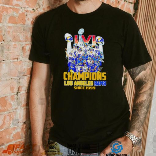 LVI Super Bowl Champions Los Angeles Rams since 1999 signatures shirt