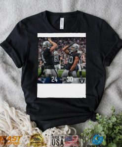 Las Vegas Raiders 30 24 Patriots NFL 2022 matchup final score shirt