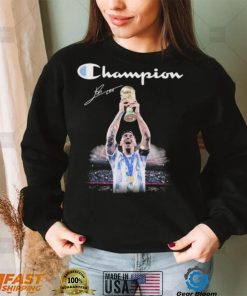 Lionel Messi Argentina Champion FIFA World Cup 2022 Signature T shirt