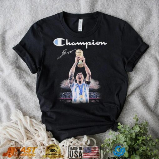 Lionel Messi Argentina Champion FIFA World Cup 2022 Signature T shirt