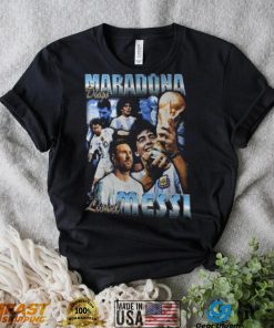 Lionel Messi Diego Maradona Argentina Legends WC 2022 Vintage Shirt